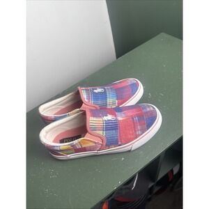 Polo Ralph Lauren Keaton Slip SK Slip On Sneakers Size Mens 4 Womens 5.5 Plaid